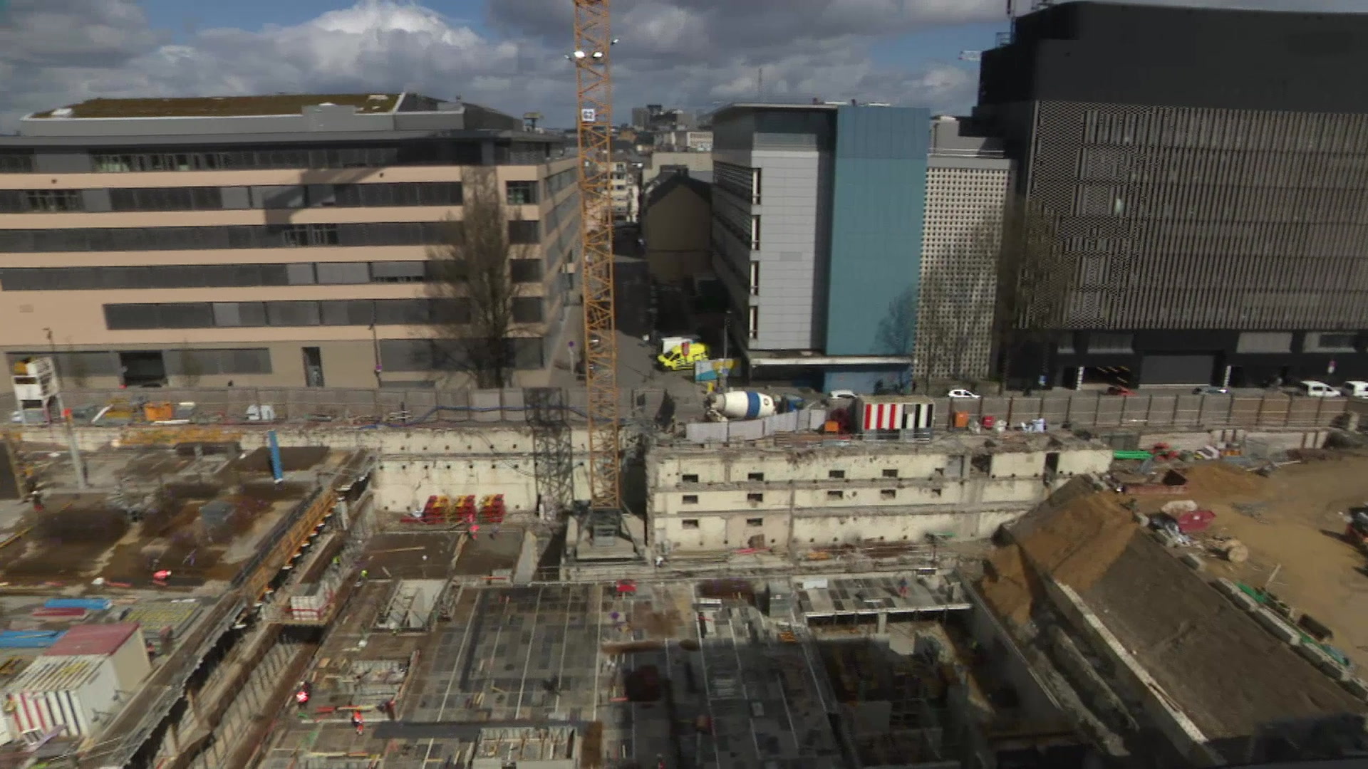 Garer Quartier: Schantje vun der Sécurité sociale op historeschem Site