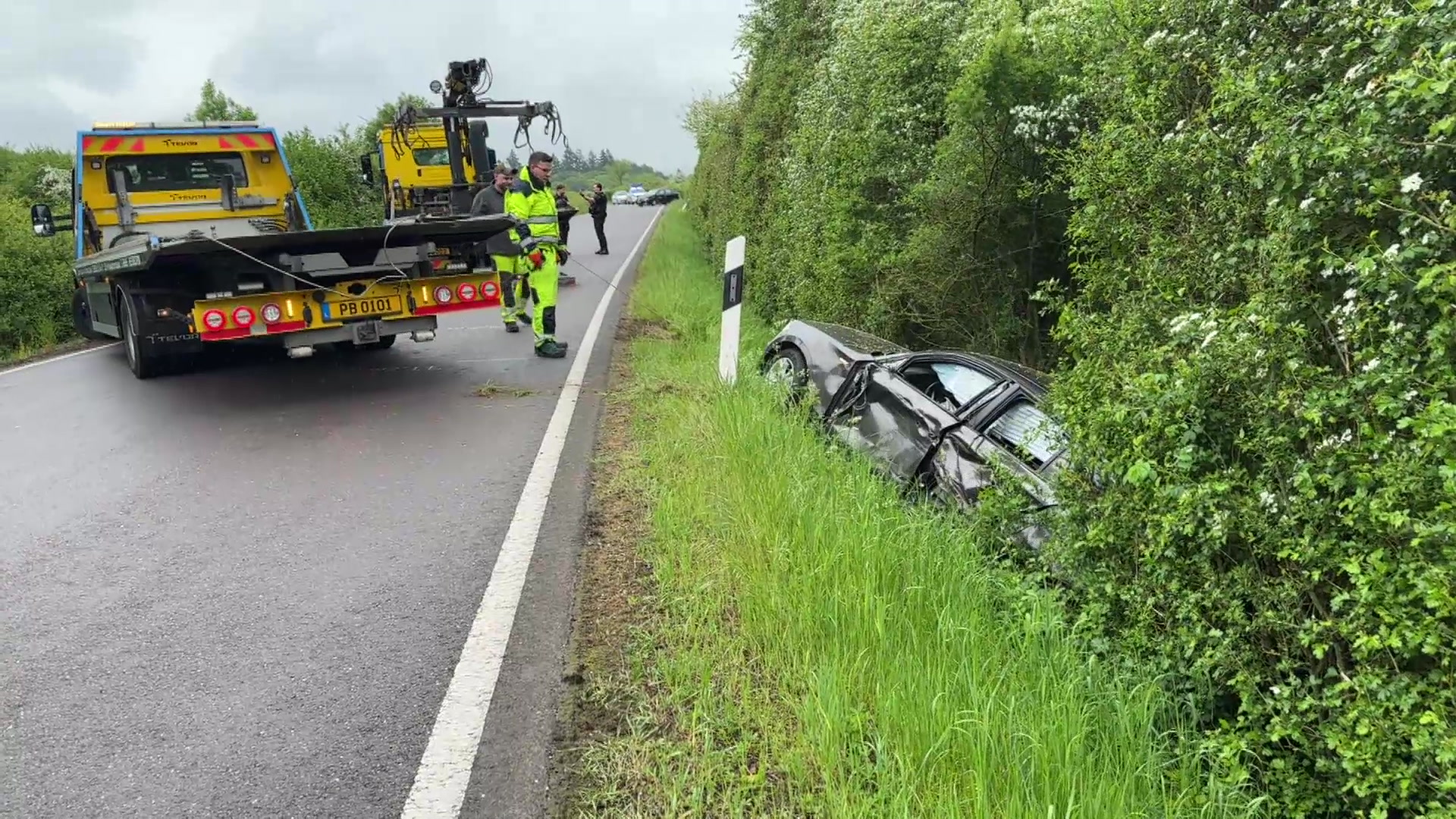 Fënnef Persoune goufe blesséiert: Heftegen Accident um CR137 tëscht Berbuerg a Manternach