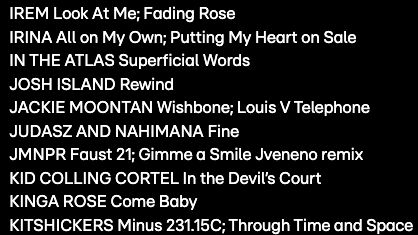 IREM to MOOD NOISES >>> 123 Lux artists in an A to Z pt3!
