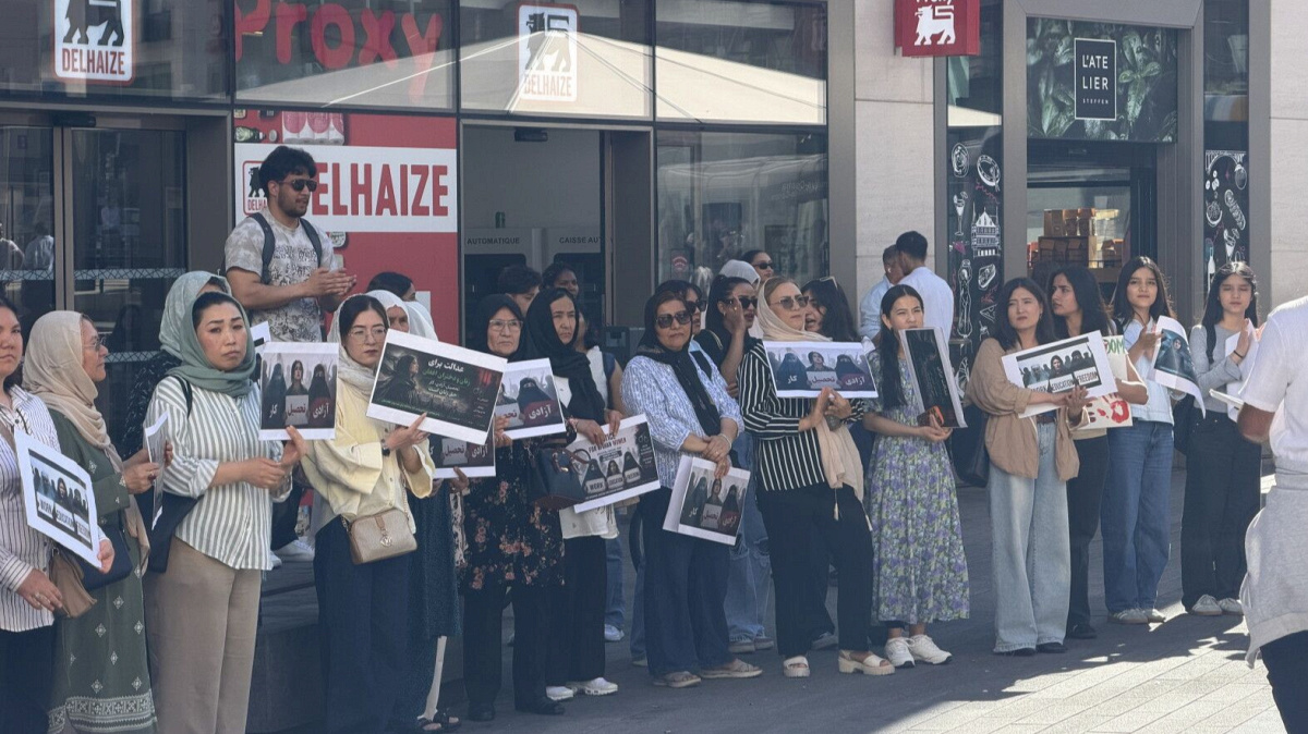 Manifestatioun an der Stad fir Fraerechter am Afghanistan